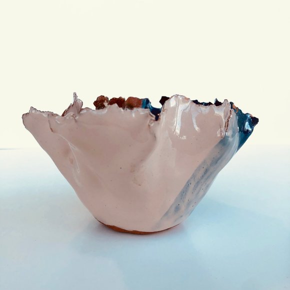 Handmade Glazed Ceramic Trinket Bowl / Dish - Picture 7 of 16